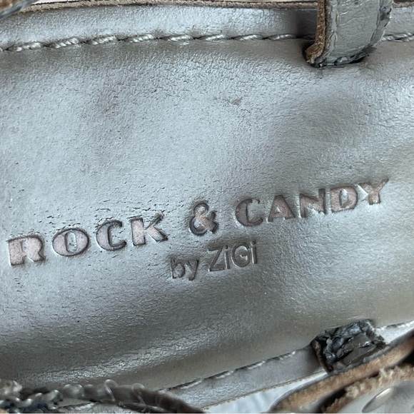 Rock & Candy Braided Strap Gray Sandals Women Size 7 - Picture 10 of 12